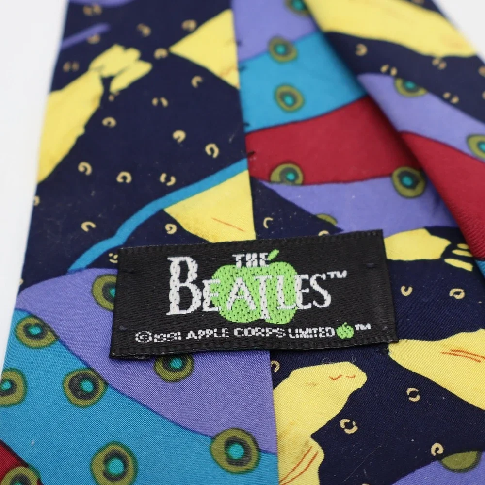 THE BEATLES Yellow Submarine & Drive My Car Neck Ties Set of 2 Novelty 100% Silk
